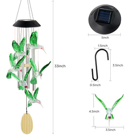 JOBOSI garden hummingbird mobile enhances yard or patio with lively color.