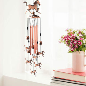 Jobosi horse wind chimes bronze tubes create harmonious sound in outdoor spaces.