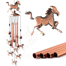 Jobosi horse wind chimes top metal cap highlight durable design and crisp tones.