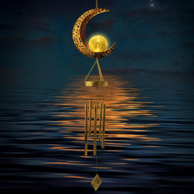 JOBOSI Moon Wind Chimes glow at night, soothing garden ambiance