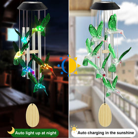 JOBOSI night-glow seven-color hummingbird chime creates a cozy ambiance.