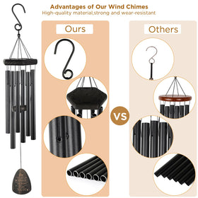 JOBOSI premium pinewood wind chimes with durable frame for a respectful tribute.