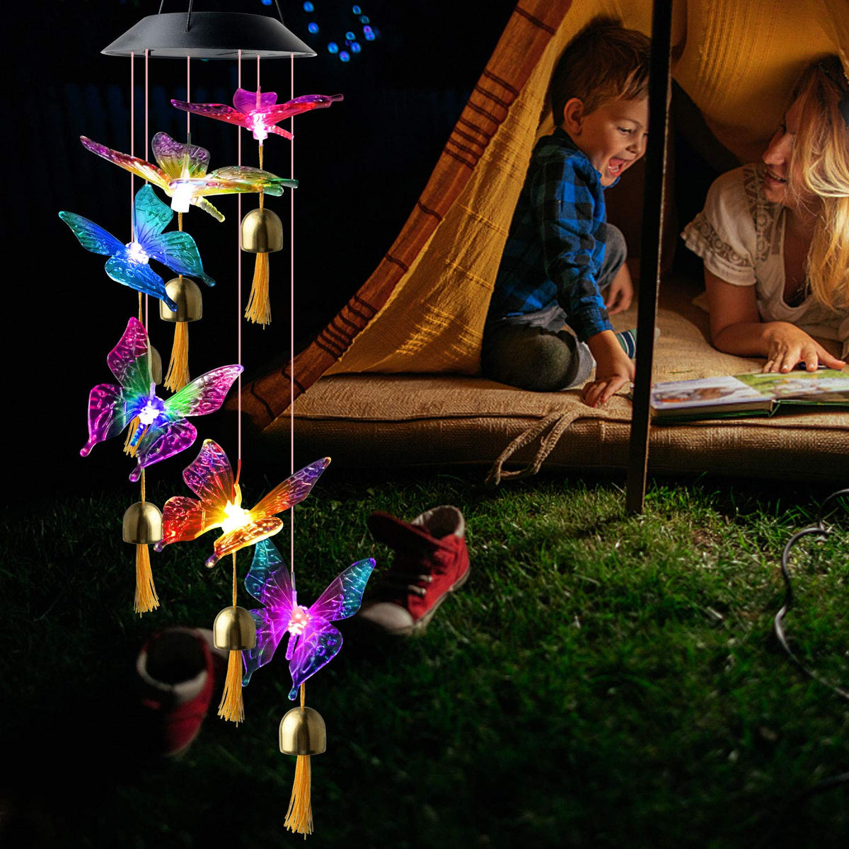 JOBOSI six butterflies display diverse colors, creating a lively garden focal point.