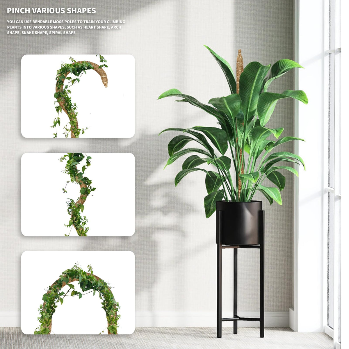 JOBVERT flexible pole shapes into heart, arch, or spiral.