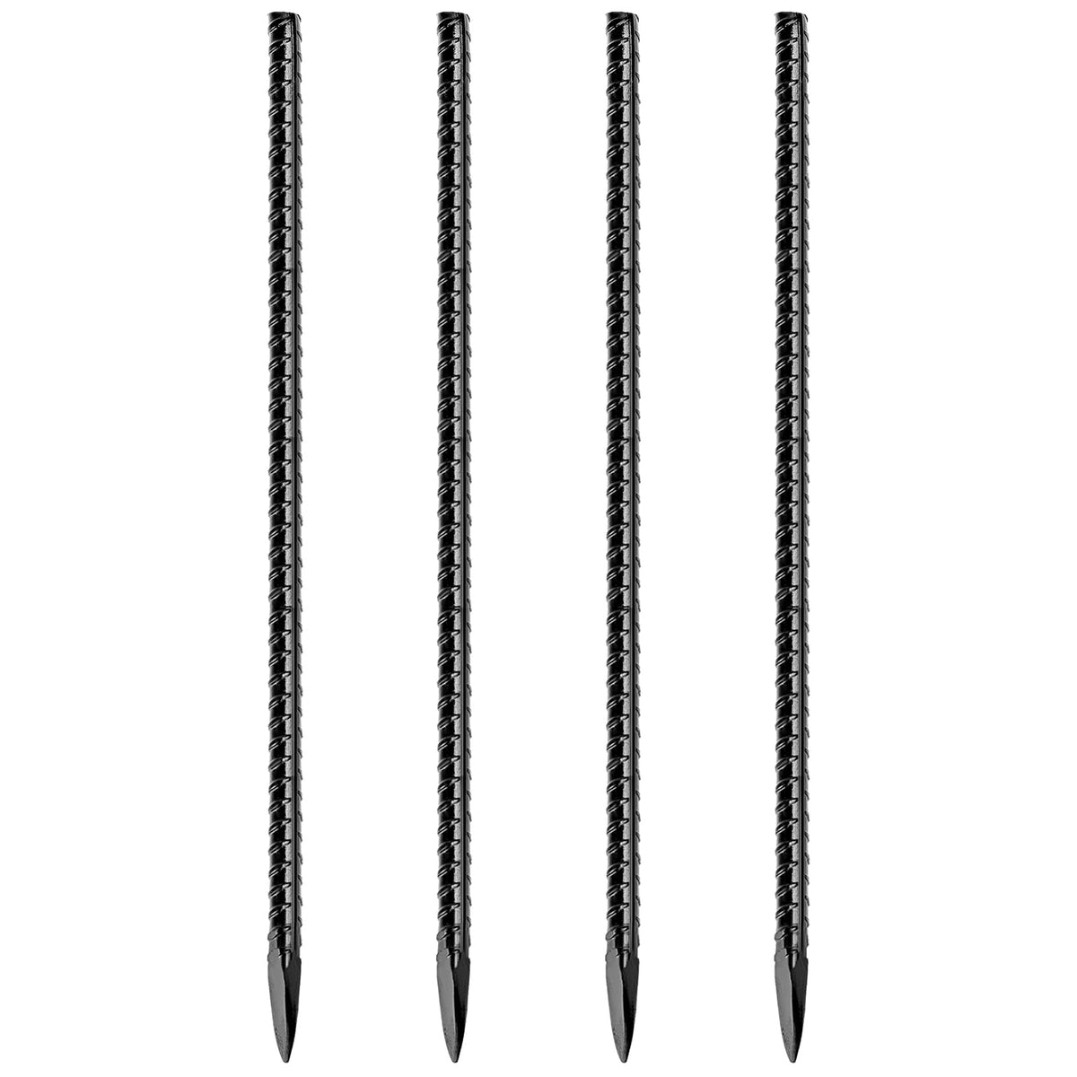JOBVERT rebar stakes with i-shape black finish ideal for secure tent anchoring.