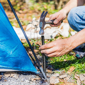 JOBVERT tent anchor stake provides reliable support in windy conditions.