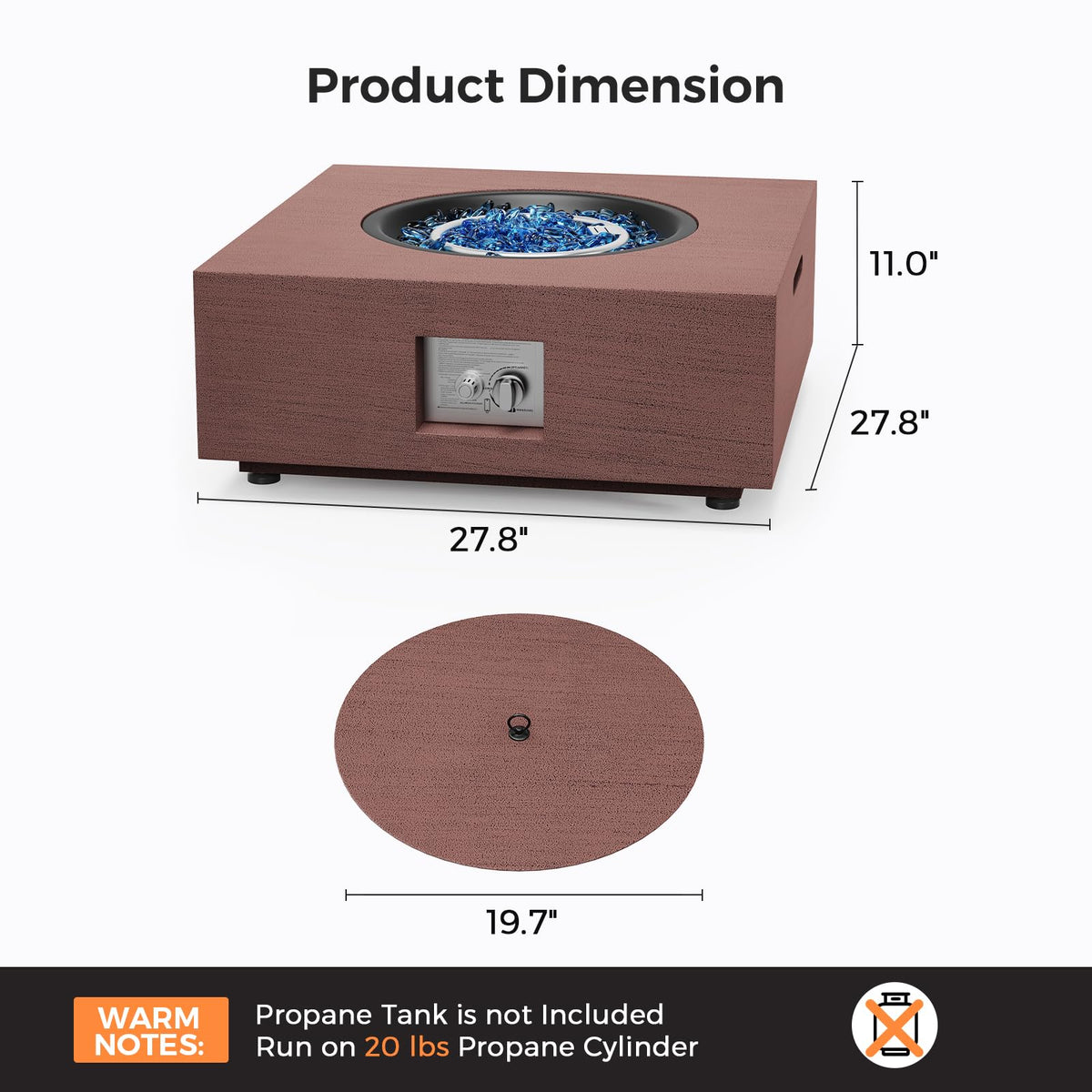 Jocoevol burner lid included for clean, versatile table use.