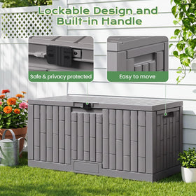 Jocoevol lockable deck box provides privacy and secure storage
