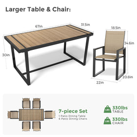 Jocoevol outdoor dining setup for backyard, deck, garden or poolside.
