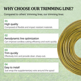 Long-spool profile of JODDMTTY DWO1DT802 trimmer line.