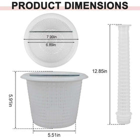 JODDMTTY skimmer basket with easy-clean handle for quick removal.