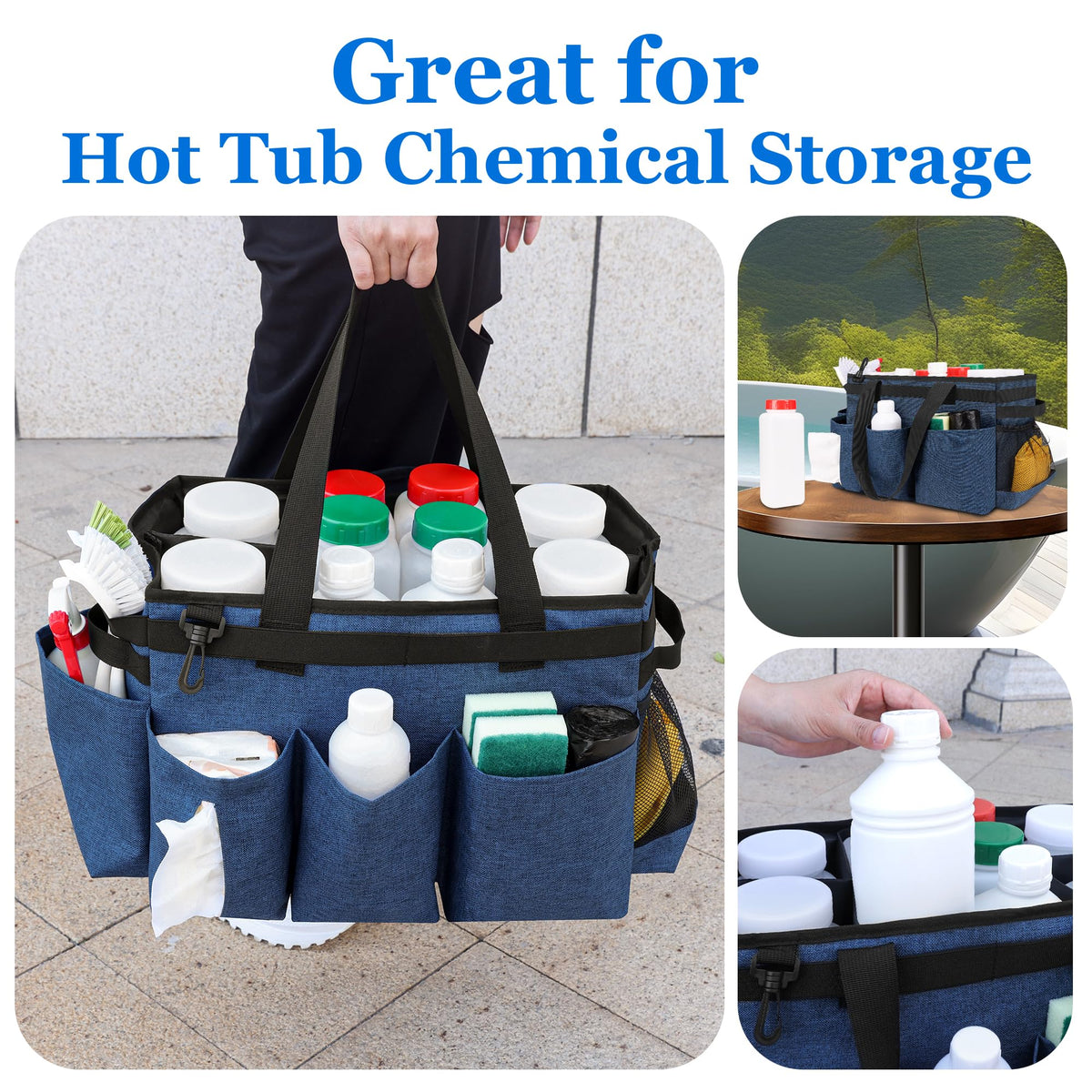 Joe and JoseRin heavy-duty storage tote bag with reinforced base for durability