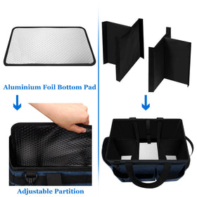 Joe and JoseRin pool cleaning caddy organizer demonstrating easy portable tool storage