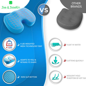 Joe & JoseRin booster seat showing 3D air mesh for breathability and quick-dry feel