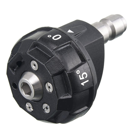 JOEJET 6-in-1 nozzle 0-degree spray for powerful spot cleaning on concrete