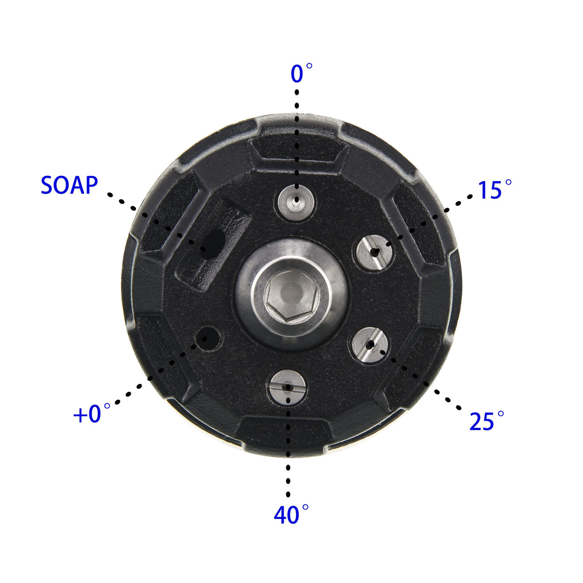 JOEJET 6-in-1 nozzle 40-degree spray for wide-area rinsing