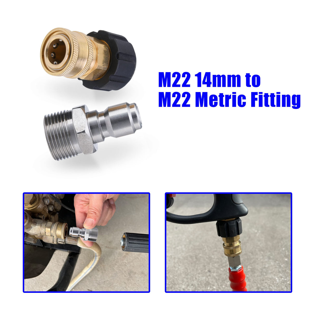 JOEJET brass and stainless steel quick-connect assembly for durable performance.
