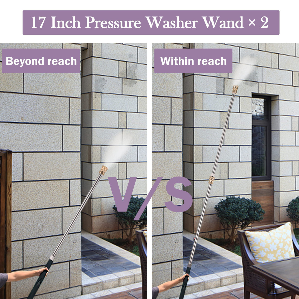 Ideal for driveways, patios, walls, and cars during outdoor maintenance.