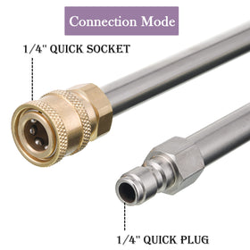 JOEJET extension wand shows brass female joint for rust resistance.