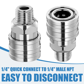 JOEJET 1/4-inch male NPT adapter provides durable, leak-resistant connections