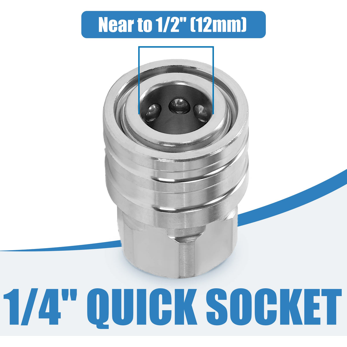 Ball-lock mechanism provides solid, leak-free connections under high pressure.