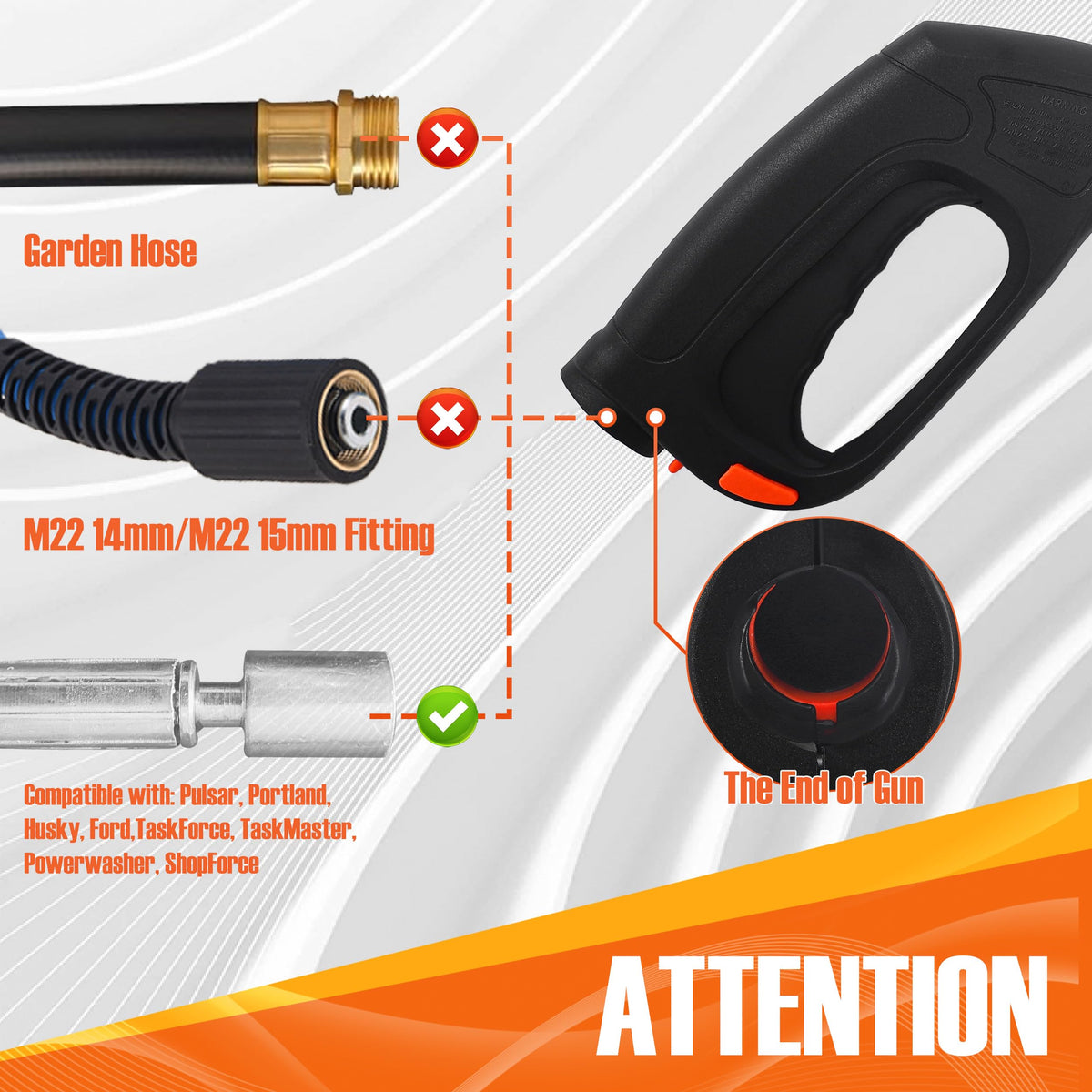JOEJET five nozzle tips enable multiple spray patterns for cars and patios.