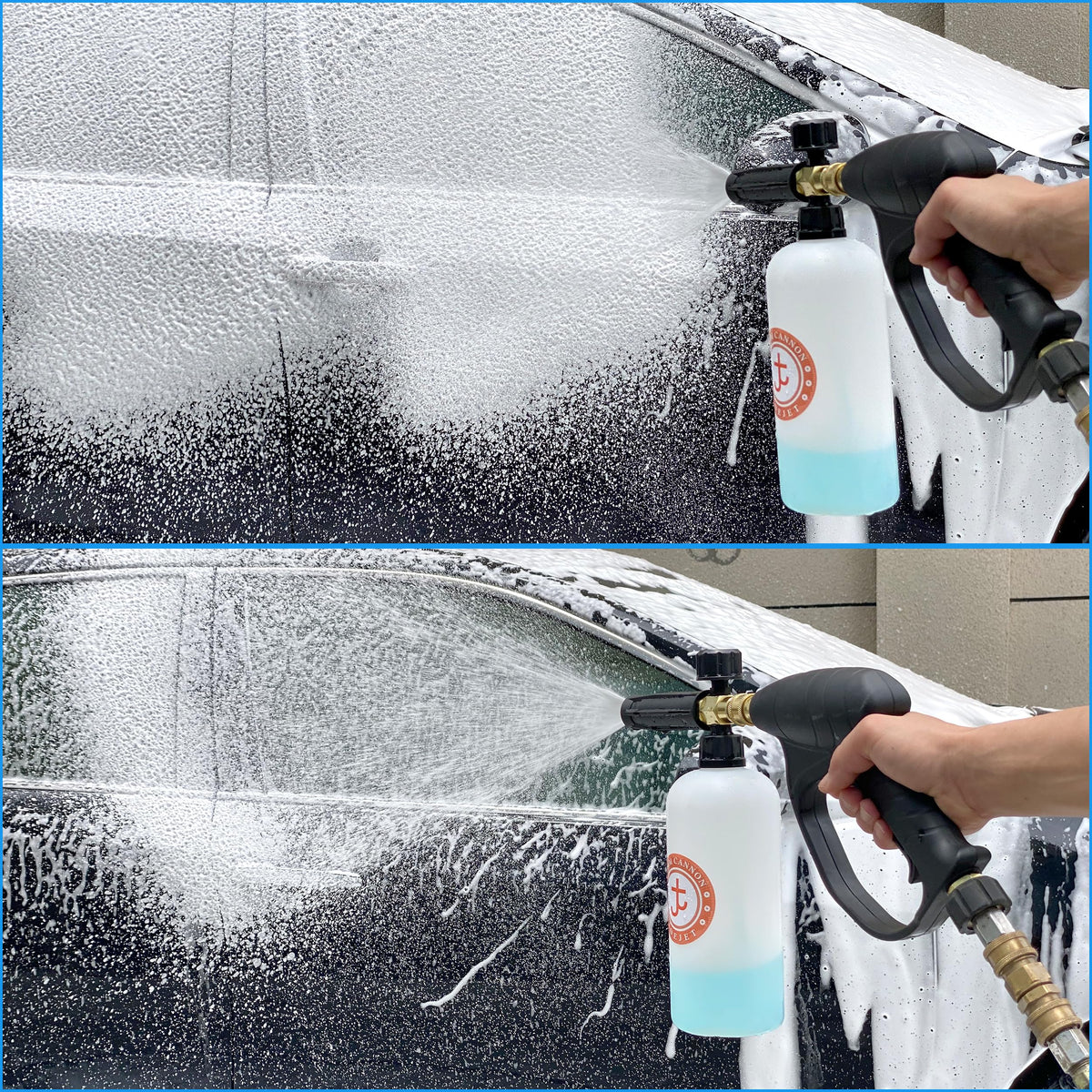 JOEJET foam concentration knob lets you balance foam and water for optimal lather