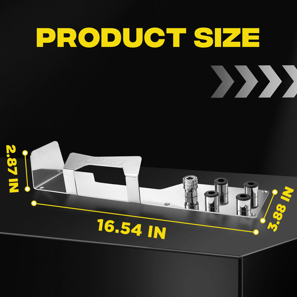JOEJET compact wall-mount saves workspace and reduces clutter.