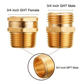 JOEJET brass adapter from GHT to NPT for versatile hose connections