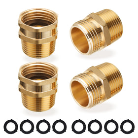 JOEJET brass garden hose connector with GHT male fittings for secure water connections