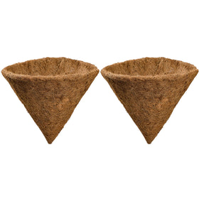 JOENHOPER cone-shaped coco liner for 12-inch baskets improves drainage and moisture control.