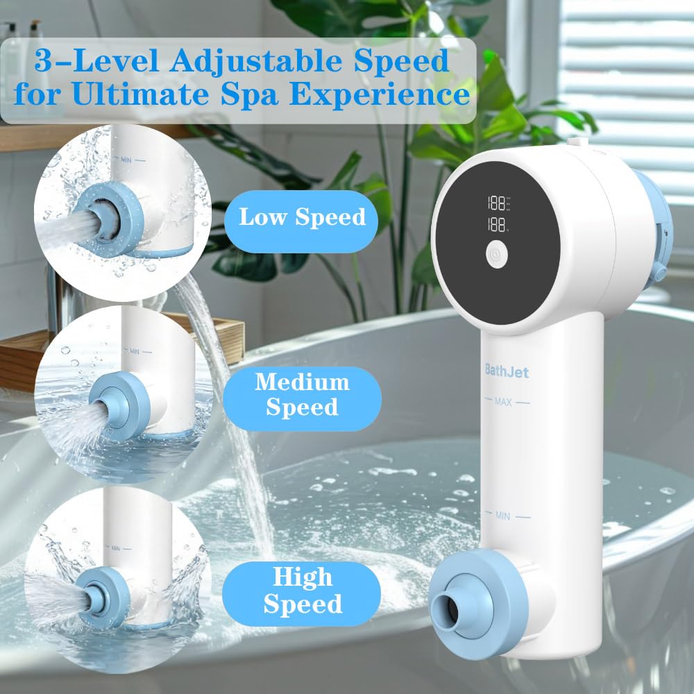 Joepoe Bath Jet Spa 8800mAh battery enables long cordless sessions