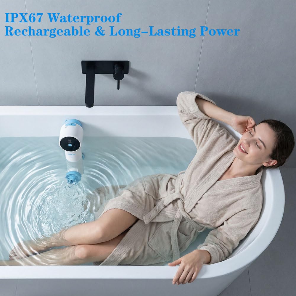 Joepoe Bath Jet Spa cordless design reduces clutter and keeps baths tidy