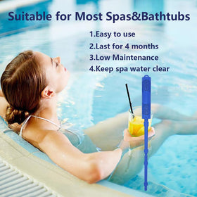 Joepoe spa mineral sticks help reduce chemical use in spas.