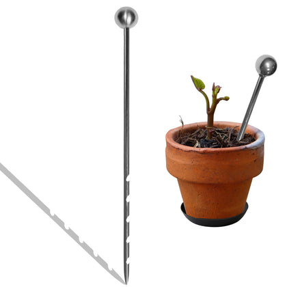 Joewuzun 10-inch soil probe in pot testing moisture and texture for healthy plants