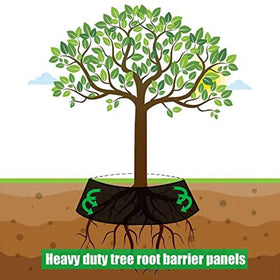 Joewuzun root barrier defines garden edges and controls growth
