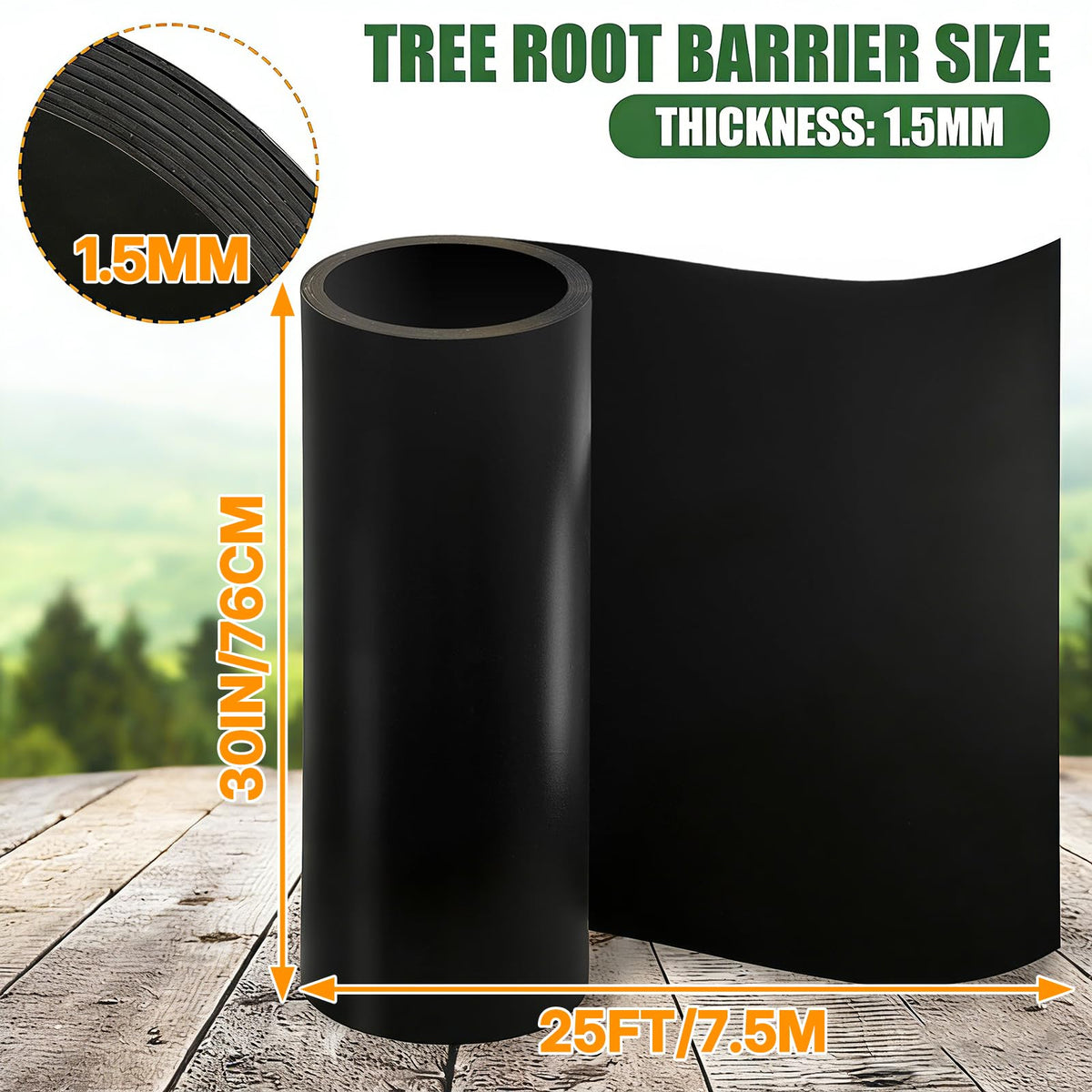 Joewuzun tree root barrier installation setup demonstrates easy trenching and placement.