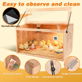 JOGEPEYO brooder box large capacity fits 15–26 chicks comfortably.