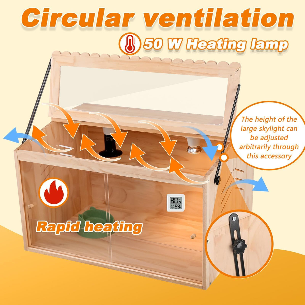 JOGEPEYO brooder box safety design keeps chicks secure inside the enclosure.
