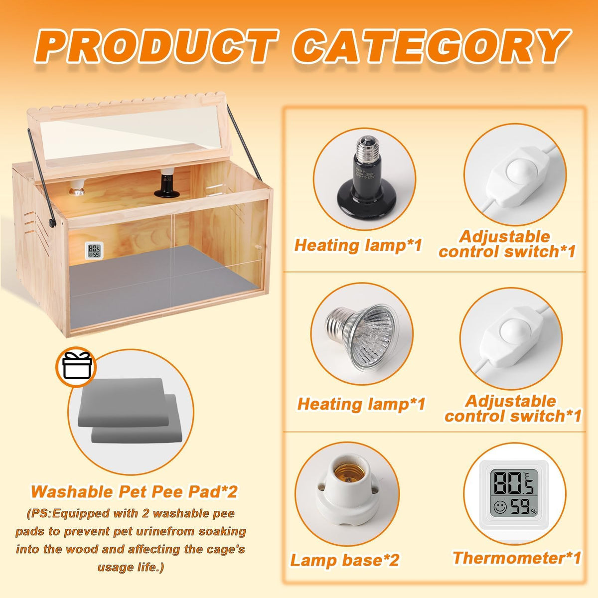 JOGEPEYO brooder box ventilation system promotes fresh air and reduces odor.