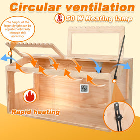 JOGEPEYO brooder box side vents providing steady air circulation