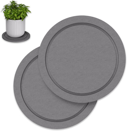 Johamoo plant saucer indoors 8inch gray keeps pots dry and tidy.