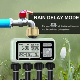 Johgee rain-delay function illustrating water-saving option