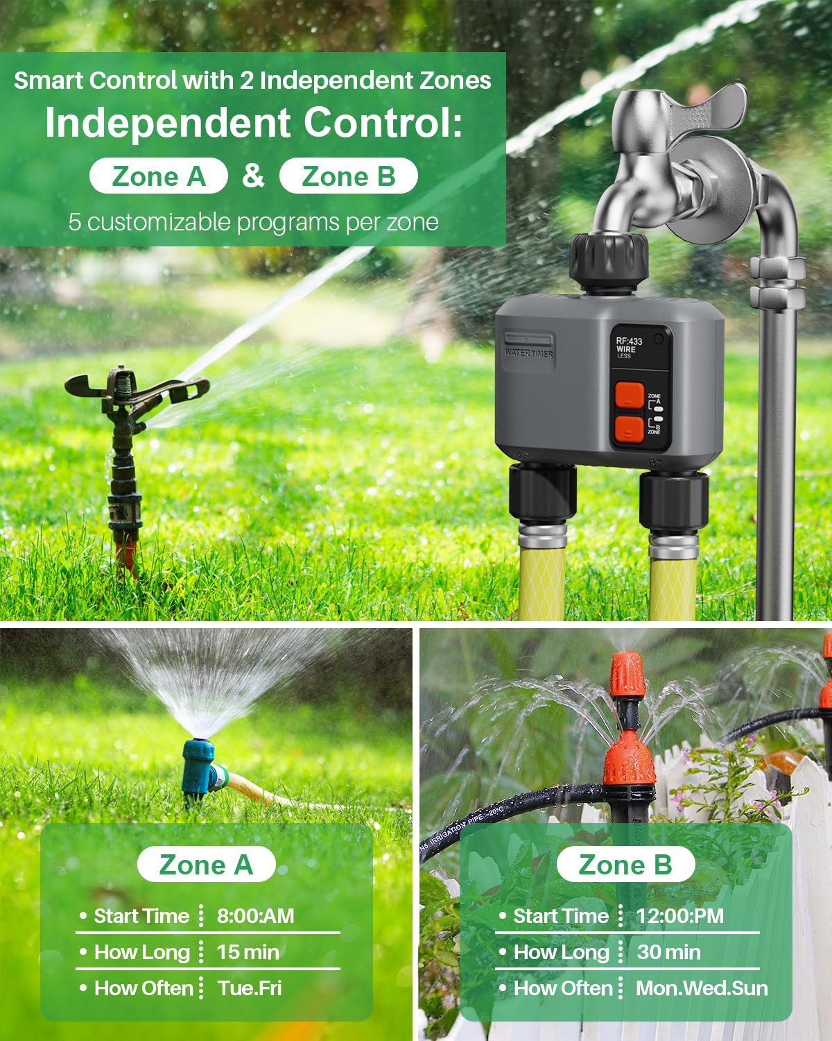 Johgee manual mode allows quick, flexible watering when needed.