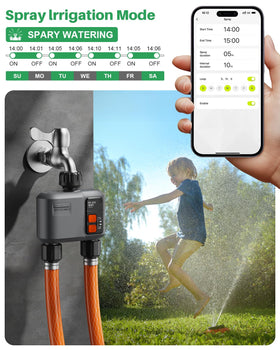 Johgee works with Alexa and Google Assistant for hands-free watering.
