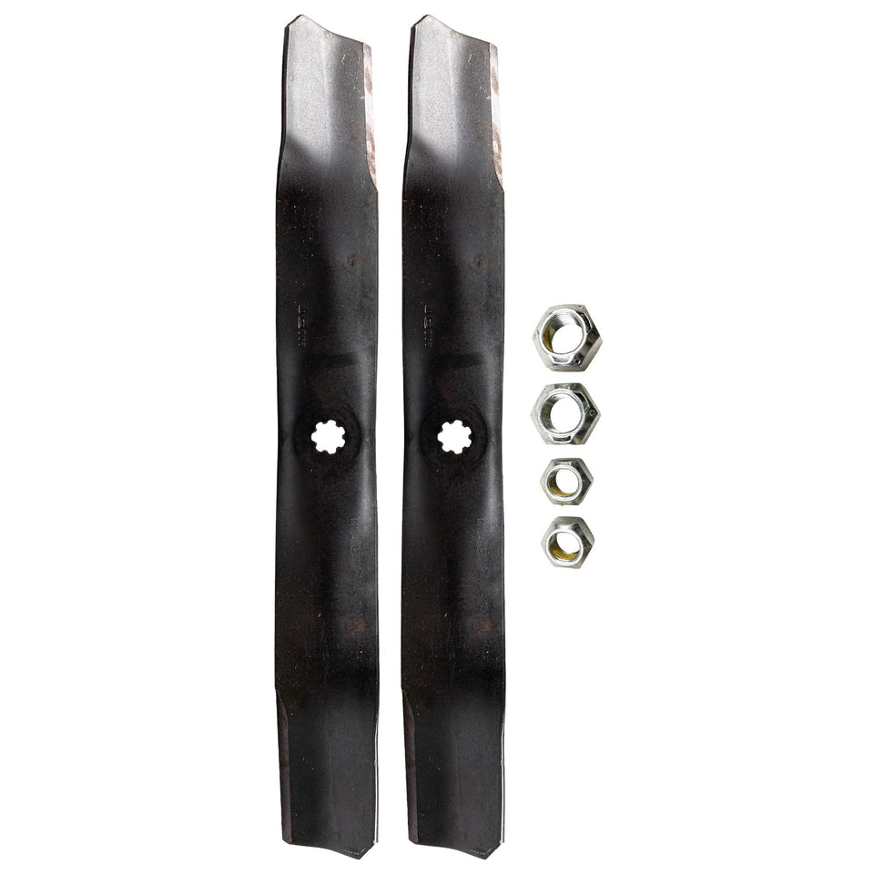 John Deere AM141034 blade kit for 42-inch deck delivers sharp, reliable cutting performance.