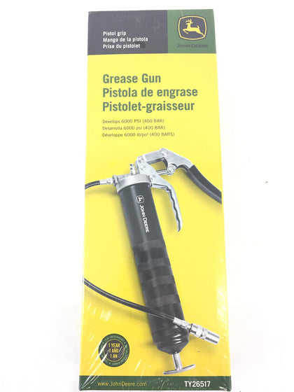 John Deere TY26517 grease gun body shows durable OEM design for reliable lubrication