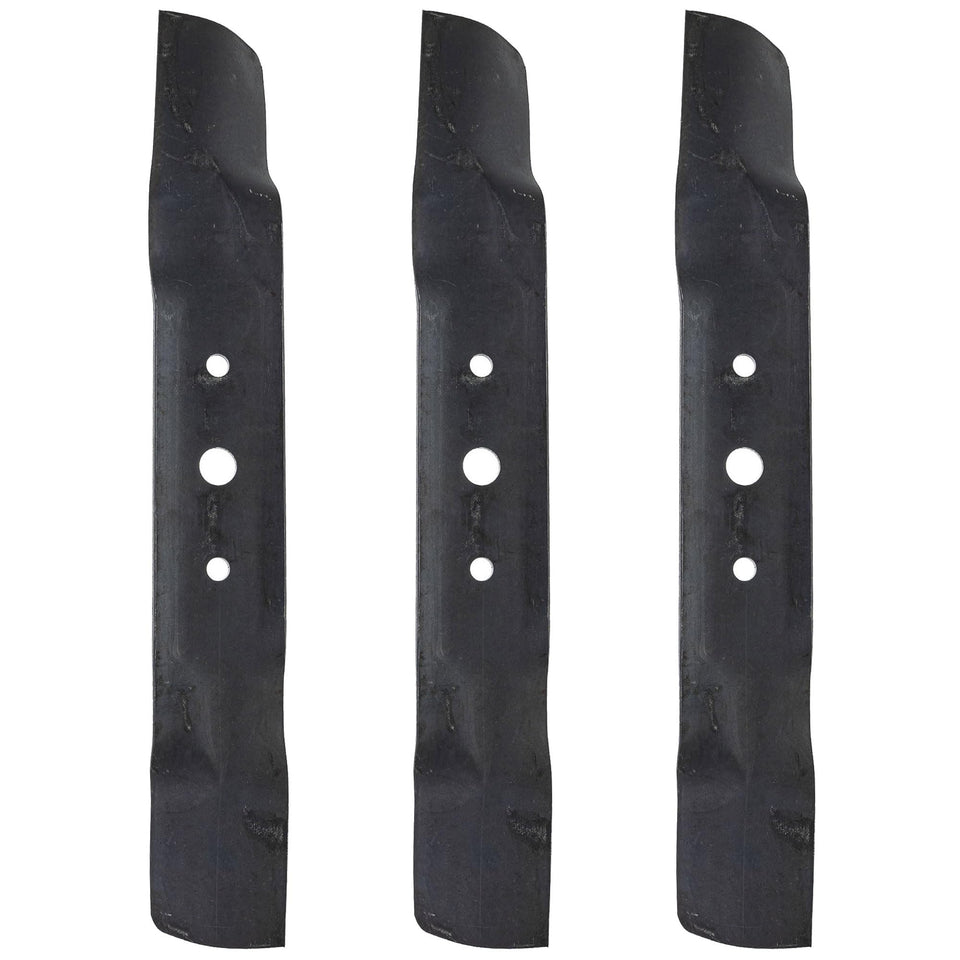 John Deere GX20250 blades pack-3 for L120/L130 decks with long-lasting edge.