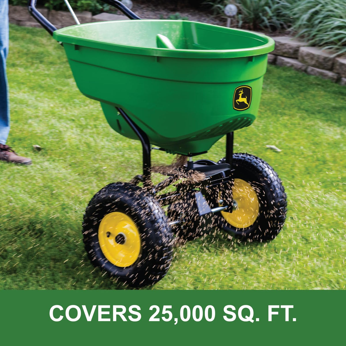 John Deere heat-treated gears housed in plastic enclosure for corrosion resistance
