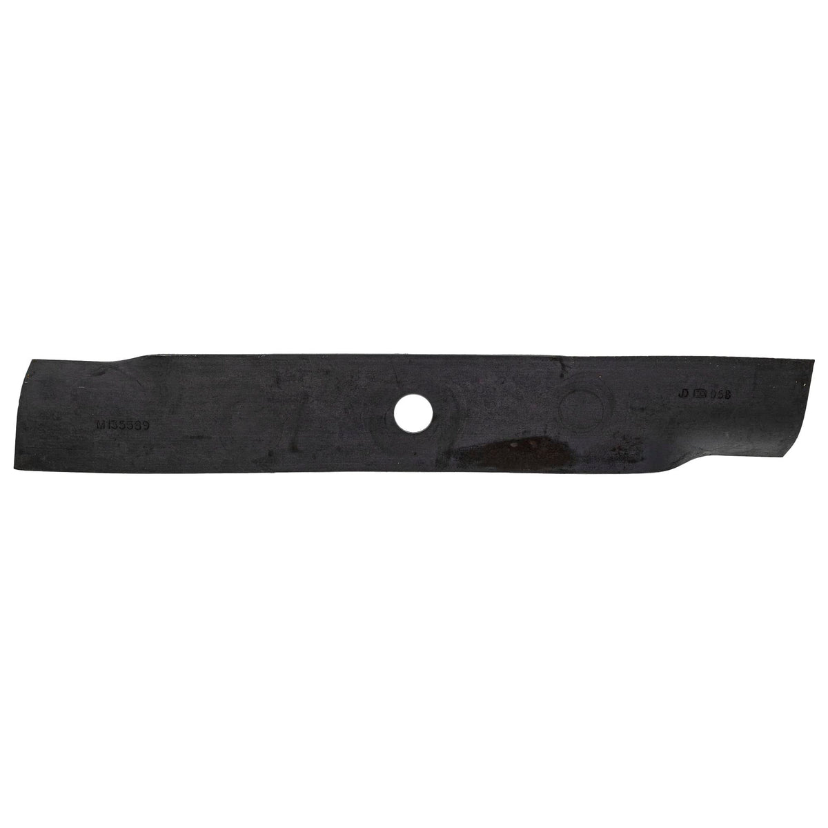 John Deere blade featuring a high-lift edge for better grass pickup.